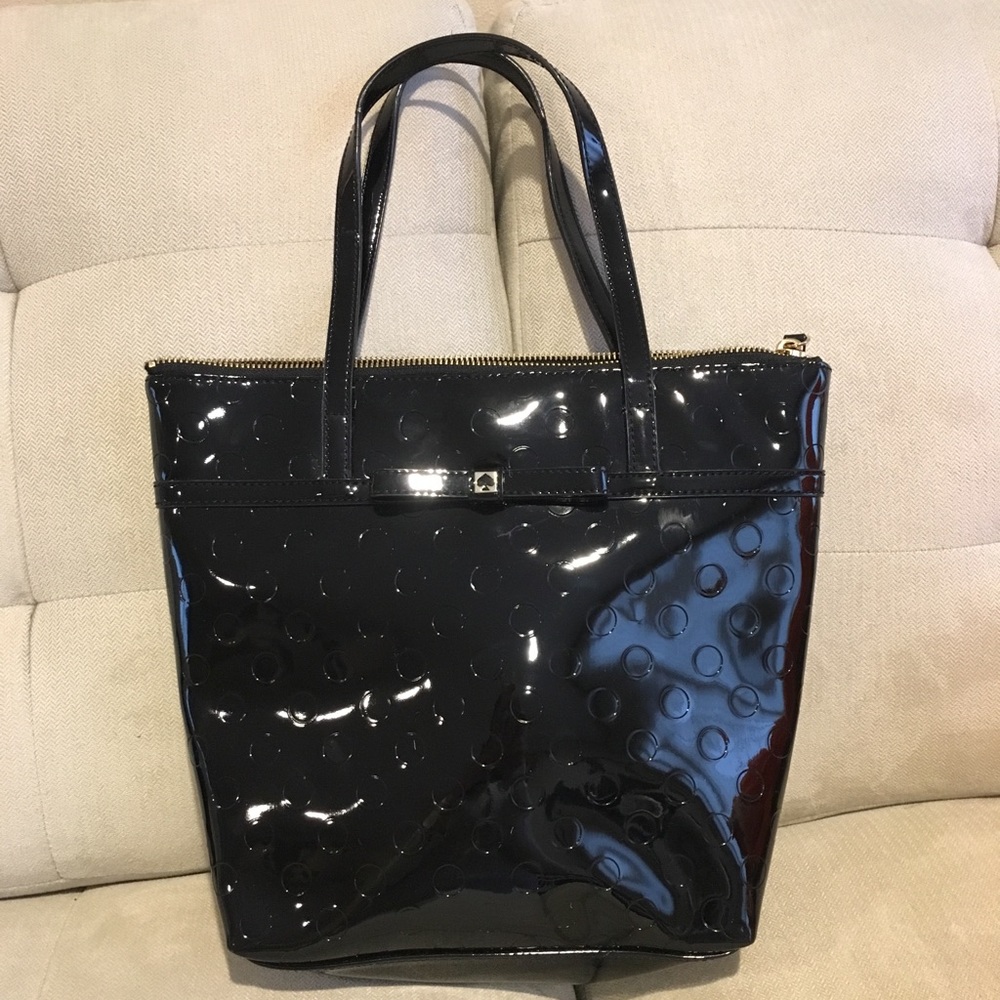 NWOT Kate Spade patent leather dot tote bag